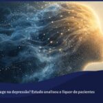 Ilustração abstrata de uma cabeça humana de perfil em tons que transitam do escuro para tons dourados mais suaves, simbolizando mudança no funcionamento cerebral.